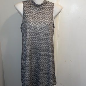 Cute Grey Pattern Dress M